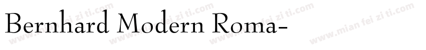 Bernhard Modern Roma字体转换